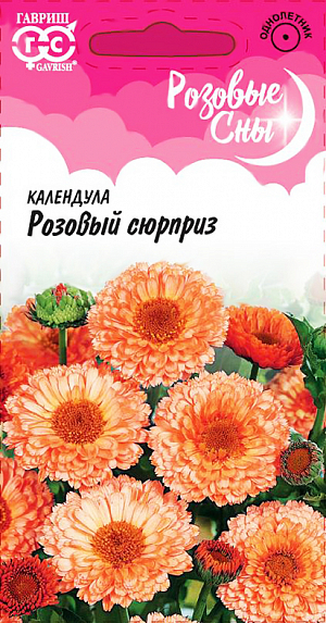 Календула Розовый сюрприз из каталога Календула Семена Календула Розовый сюрприз.
Очень популярный неприхотливый, холодостойкий однолетник семейства Сложноцветные.
Светолюбивое и засухоустойчивое растение высотой 50-60 см, ветвистое, компактное.
Соцветия крупные, 7-10 см диаметром, густомахровые, черепитчатые, перламутрово-розовой окраски.
Сроки посева растянуты с апреля до октября. Для ускорения цветения сеют в апреле на рассаду, в мае - прямо в грунт гнездами на расстоянии 15-25 см; в течение лета - для более позднего цветения. Под зиму высевают для цветения в июне. Цветет через 45-50 дней после появления всходов.
Легко размножается самосевом. Календулу широко используют в озеленении и на срез, в лекарственных и пищевых целях.