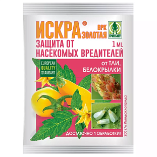 Искра золотая от тли, колор.жука и др. вредителей