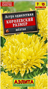 Семена Астра Королевский размер жёлтая