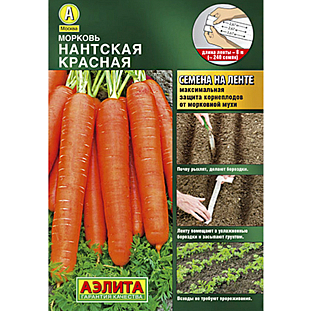 Семена Морковь Нантская красная