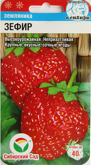 Семена Земляника (клубника) Зефир крупноплодная