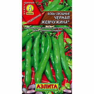 Семена Бобы овощные Черная жемчужина