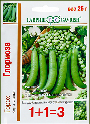 Семена Горох Глориоза 1+1