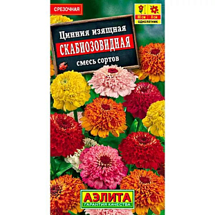 Семена Цинния Скабиозовидная смесь окрасок