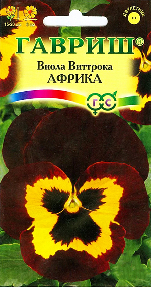 Семена Виола Африка Виттрока.
Неприхотливое популярное растение из семейства Фиалковые высотой 25-30 см. 
Цветет обильно и продолжительно с мая по сентябрь. Цветки крупные (5,5-6,5 см в диаметре), синей окраски.
Влаголюбива, холодостойка, хорошо растет на солнце и в полутени. 
Для получения растений, цветущих в год посева, семена высевают на рассаду в феврале-марте. 
Всходы появляются через 5-7 дней. В открытый грунт рассаду высаживают в конце апреля-начале мая на расстоянии 20 см.
Растения хорошо переносят пересадку в цветущем состоянии. При посеве в открытый грунт в июне-июле, цветение наступает во второй год. Используют для посадки на клумбы, рабатки, в балконные ящики и садовые вазы.