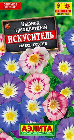 Семена&nbsp;Вьюнок Искуситель смесь.&nbsp;Нарядная смесь неприхотливого летника. Формирует компактные растения высотой 30-40 см, которые активно кустятся, выпуская множество боковых побегов. Вьюнок растет быстро, цветет обильно, пышно – растения буквально усыпаны яркими цветками в виде граммофончиков&nbsp; диаметром 4-5 см. Смесь используется в качестве почвопокровной и ампельной культуры для оформления солнечных садовых цветников, балконных контейнеров, подвесных кашпо.<br>
 Растения холодостойкие, практически не поражаются вредителями и болезнями. Для ускорения цветения семена можно сеять на рассаду в третьей декаде марта – начале апреля, с высадкой рассады на постоянное место в мае. Необходимы 2-3 подкормки за сезон.<br>
 <br>
 <br>
 <br>
 <br>