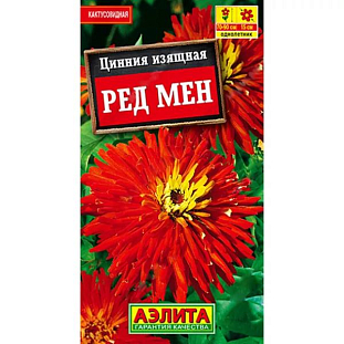 Семена Цинния кактусовидная Ред мен