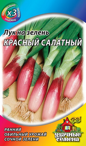 Семена Лук на зелень Красный Салатный