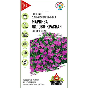 Семена Лобелия ампельная Маркиза лилово-красная Семена Лобелия ампельная Маркиза лилово-красная