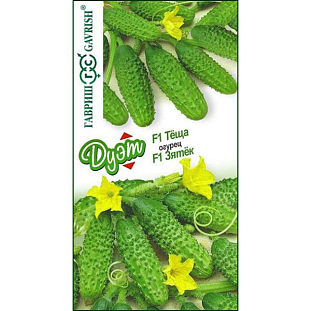 Семена Огурец Зятек F1 + Теща F1 серия Дуэт