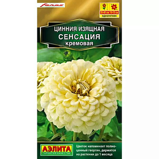 Семена Цинния Сенсация кремовая