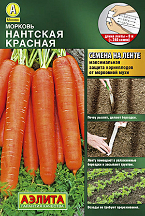 Семена Морковь Нантская красная