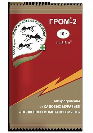 Гром-2 от комнатных мушек и садовых муравьев Гром-2 от комнатных мушек и садовых муравьев
